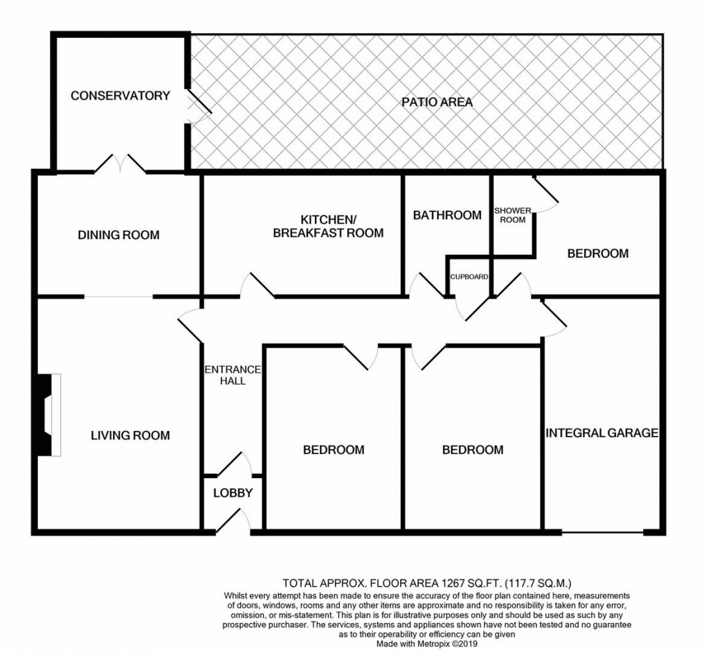 Floorplan for Hollywell Grove, Woolsington, Newcastle Upon Tyne