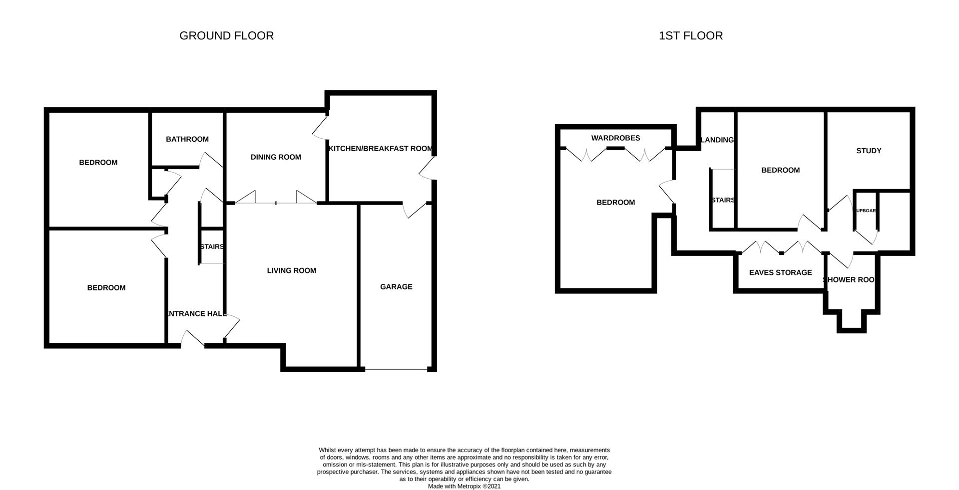 Floorplans For Middle Drive, Darras Hall, Newcastle Upon Tyne, Northumberland