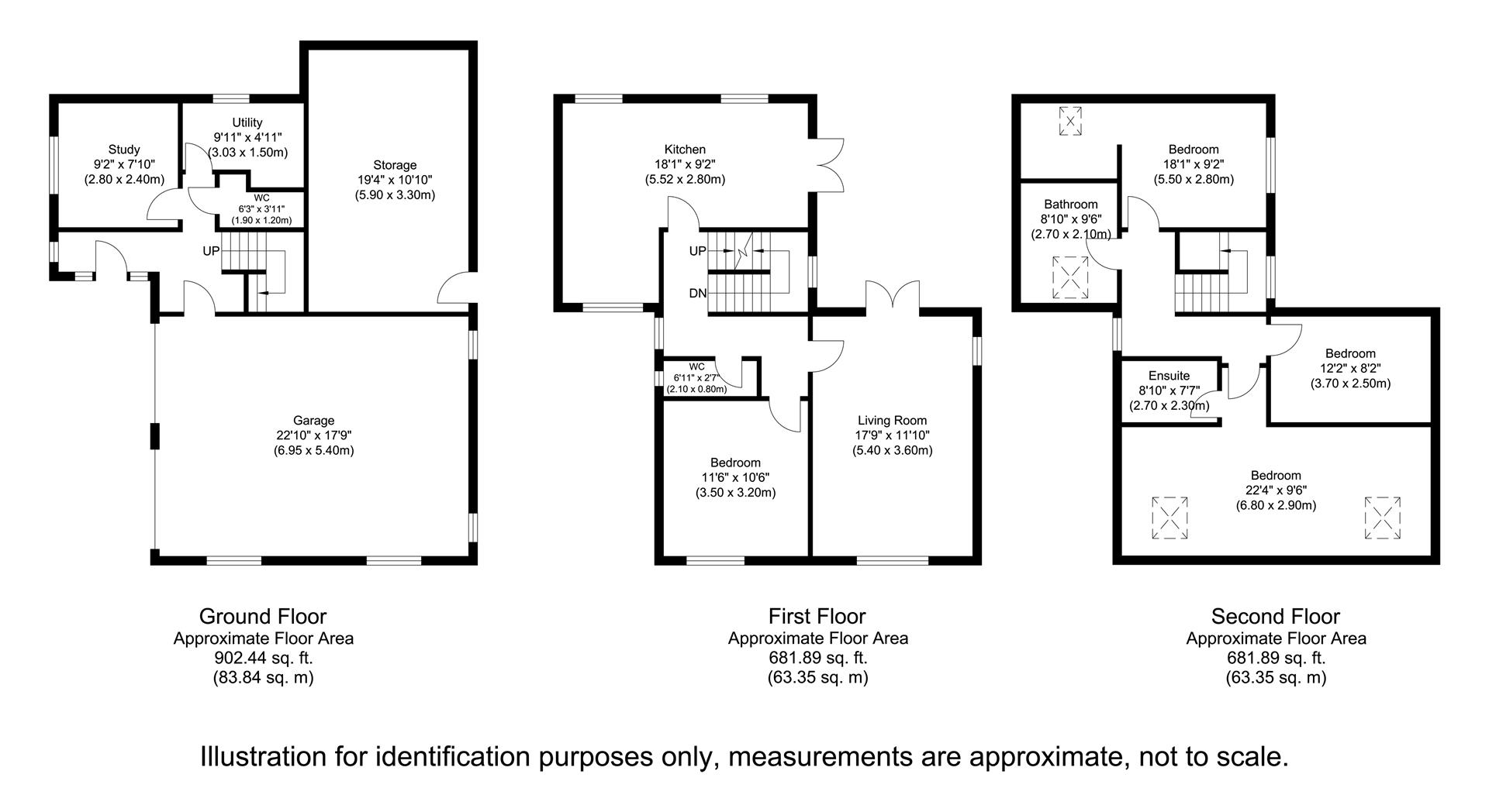 Floorplans For Military Road, Heddon-On-The-Wall, Northumberland