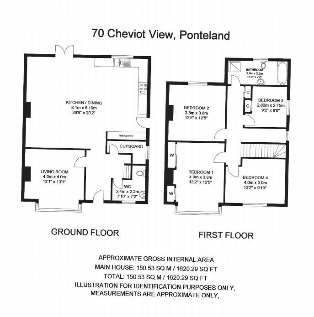 Floorplan for Cheviot View, Ponteland, Newcastle Upon Tyne