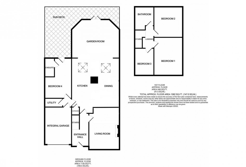 Floorplan for Ladywell Way, Ponteland, Newcastle Upon Tyne, Northumberland