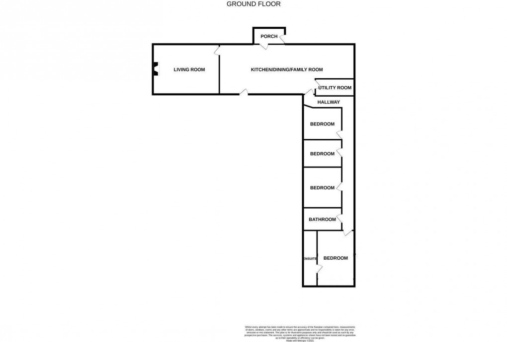 Floorplan for Hunt Law Farm, Milbourne, Near Ponteland, Northumberland