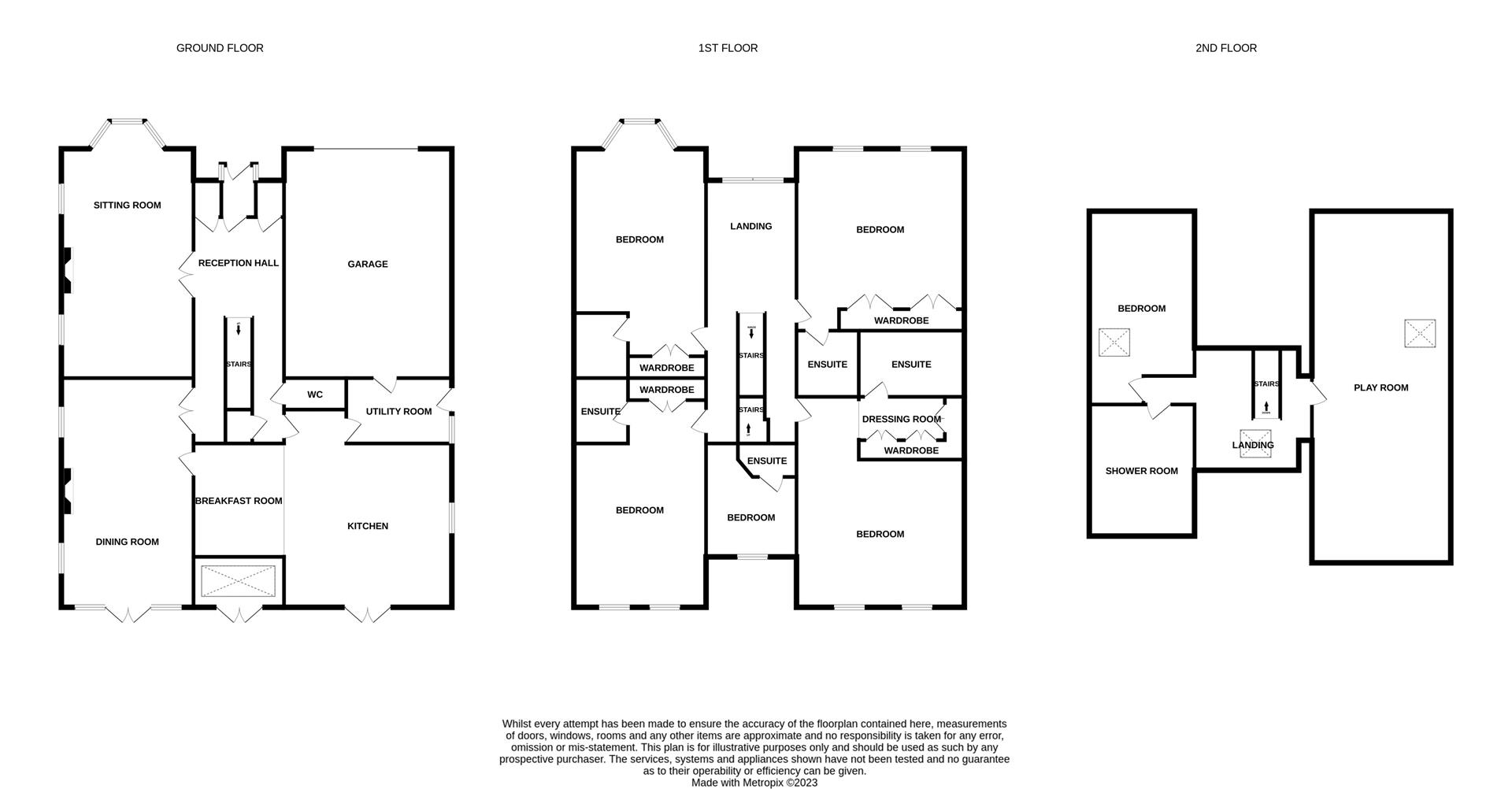 Floorplans For Whinfell Road, Darras Hall, Ponteland