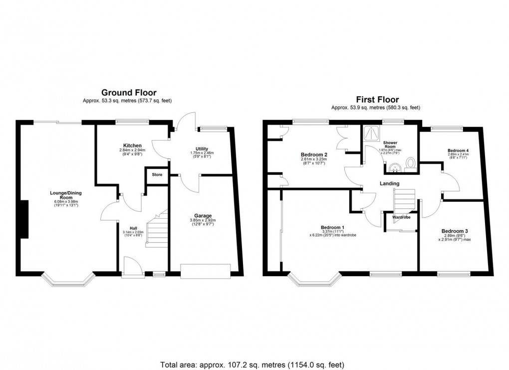 Floorplan for Roachburn Road, Hillheads Estate, Newcastle Upon Tyne