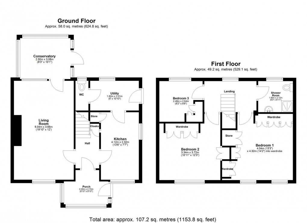 Floorplan for Kirkley Drive, Ponteland, Newcastle Upon Tyne