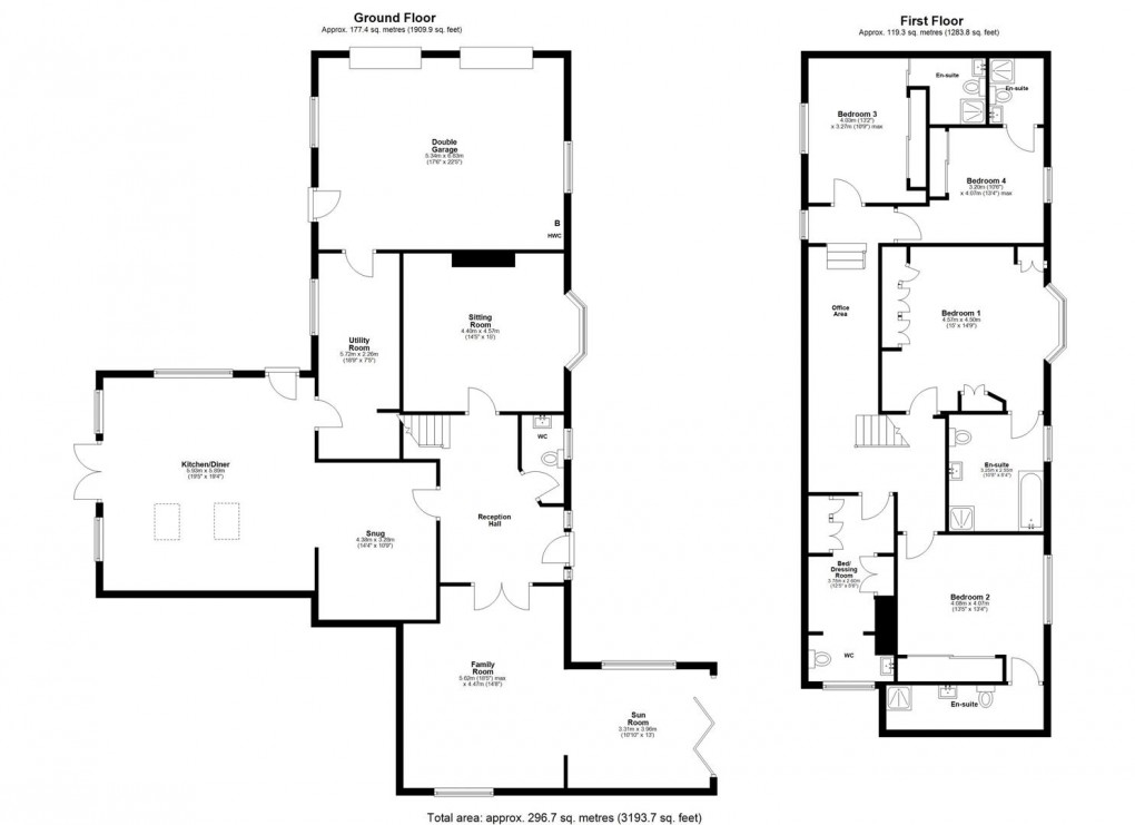 Floorplan for Richmond Way, Darras Hall, Ponteland, Newcastle Upon Tyne