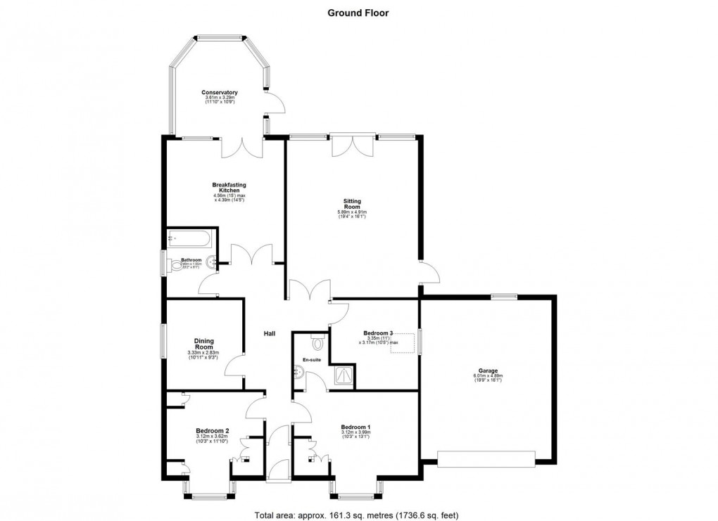 Floorplan for Western Way, Darras Hall, Ponteland, Newcastle Upon Tyne