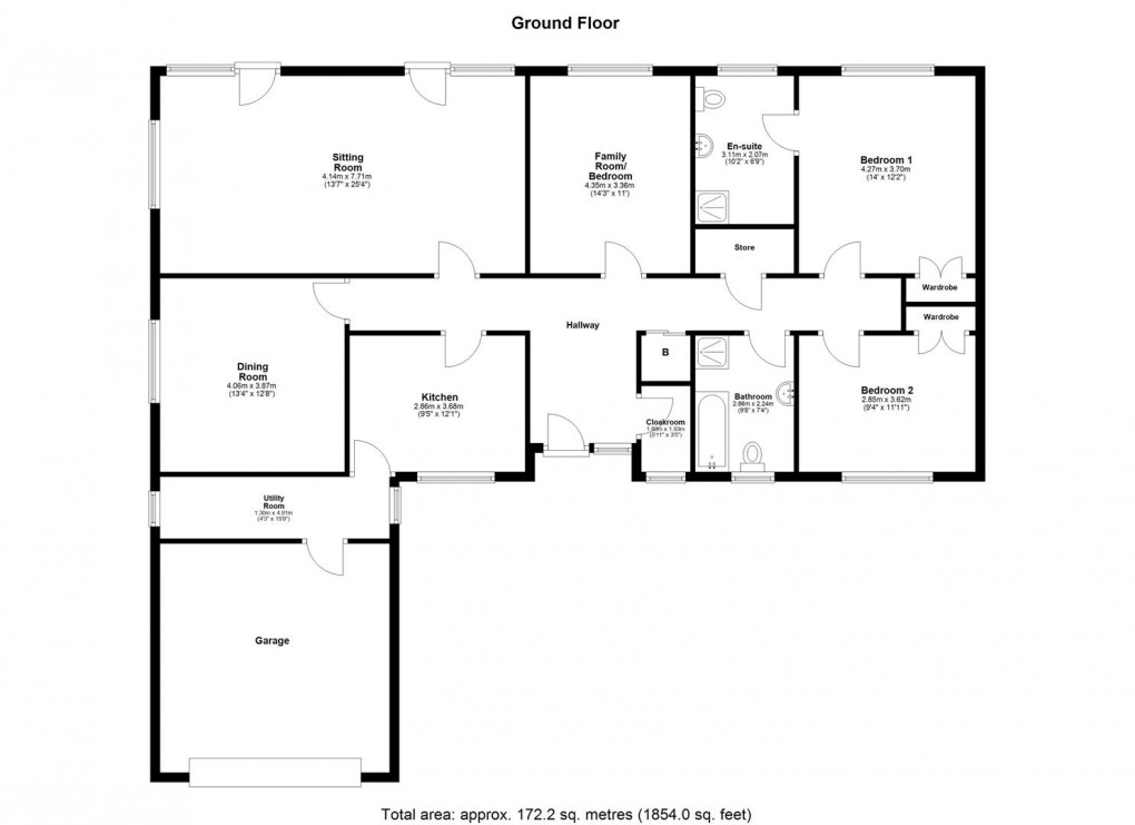 Floorplan for Crossfell, Darras Hall, 