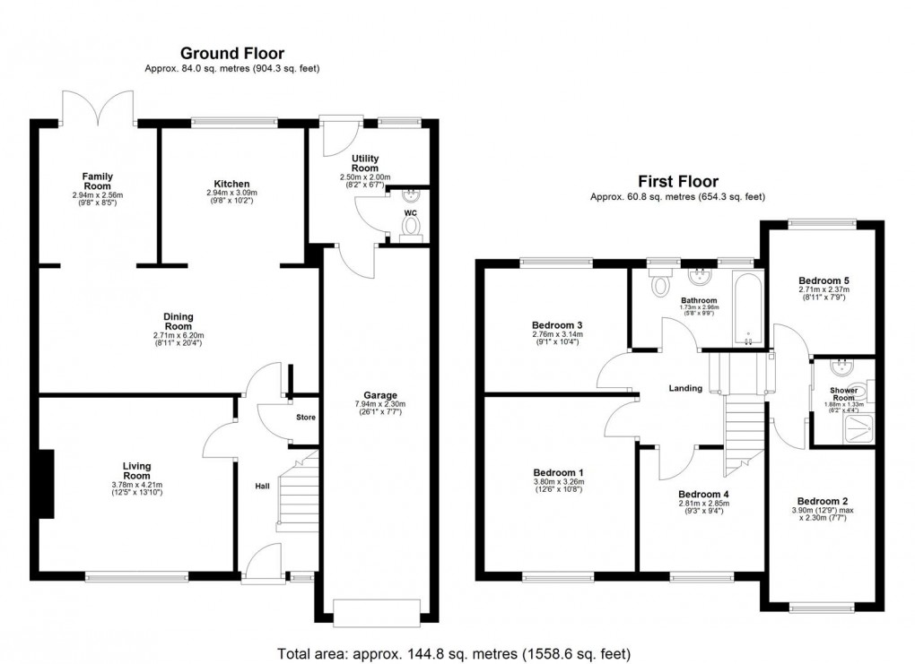 Floorplan for Valerian Avenue, Heddon-On-The-Wall, Newcastle Upon Tyne