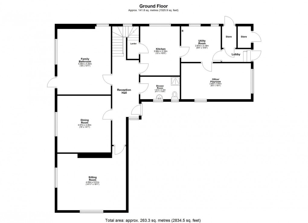 Floorplan for Woodside, Ponteland, Newcastle Upon Tyne