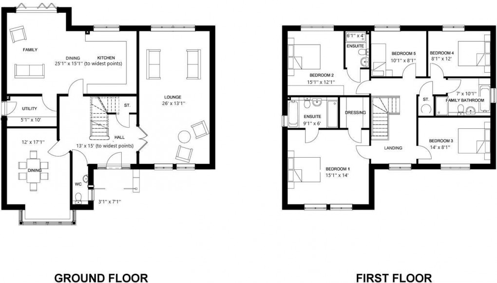 Floorplan for Fenwick Close, Medburn, Newcastle Upon Tyne