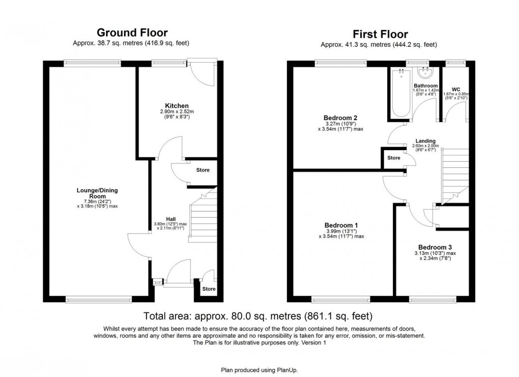 Floorplan for Langleeford Road, Newbiggin Hall, Newcastle upon Tyne