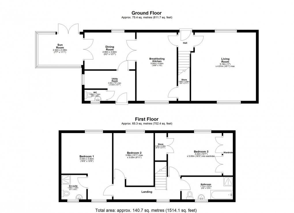 Floorplan for Boat Road, Bellingham, Hexham, Northumberland