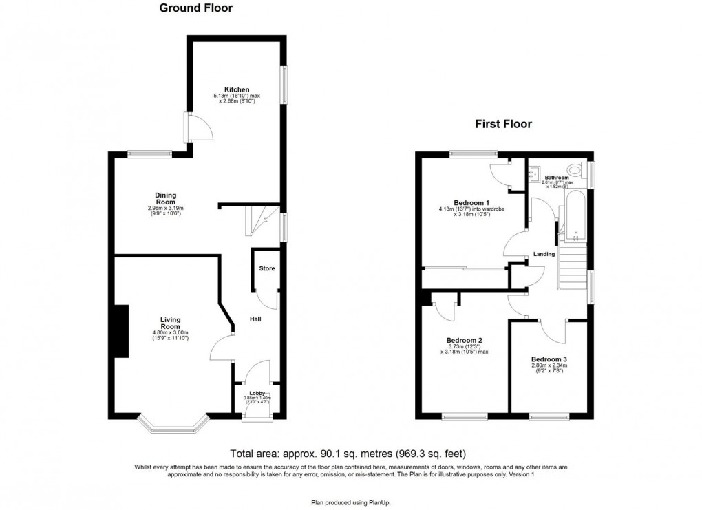 Floorplan for Western Avenue, West Denton, Newcastle Upon Tyne
