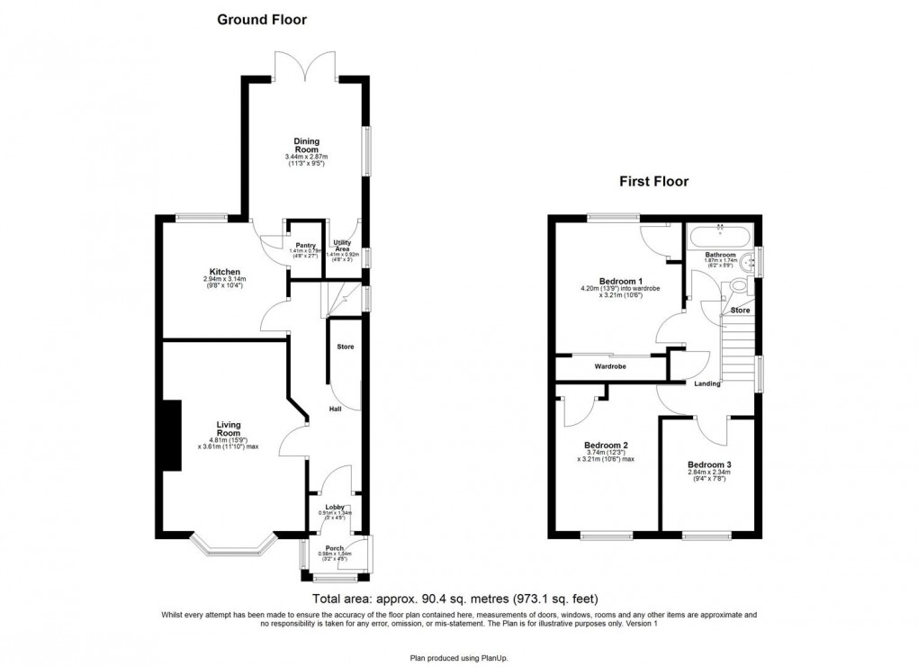 Floorplan for The Grove, West Denton, Newcastle Upon Tyne