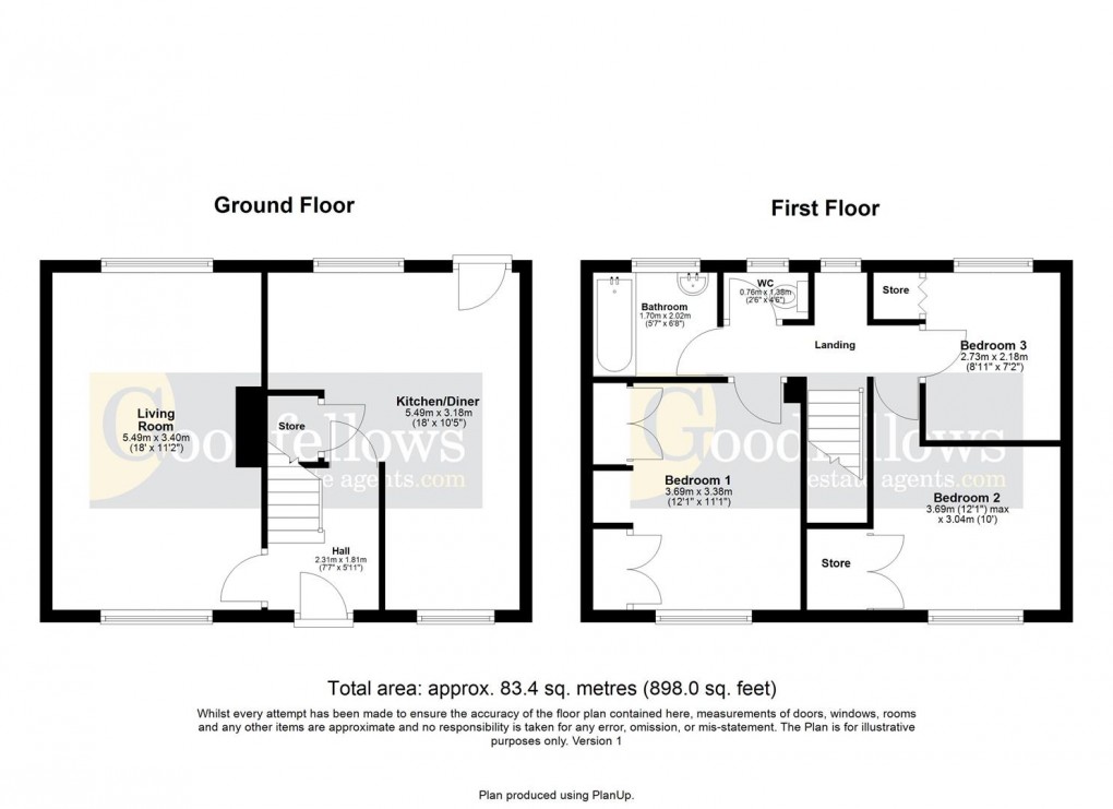 Floorplan for Burwell Avenue, West Denton, Newcastle Upon Tyne