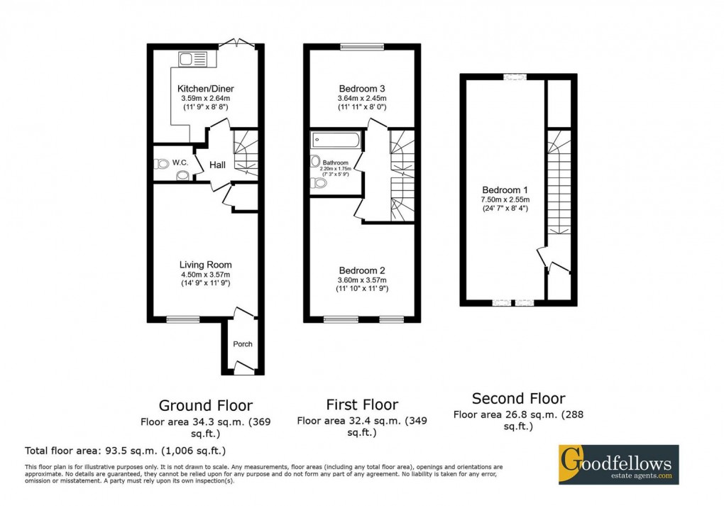 Floorplan for Roseden Way, Newcastle Upon Tyne