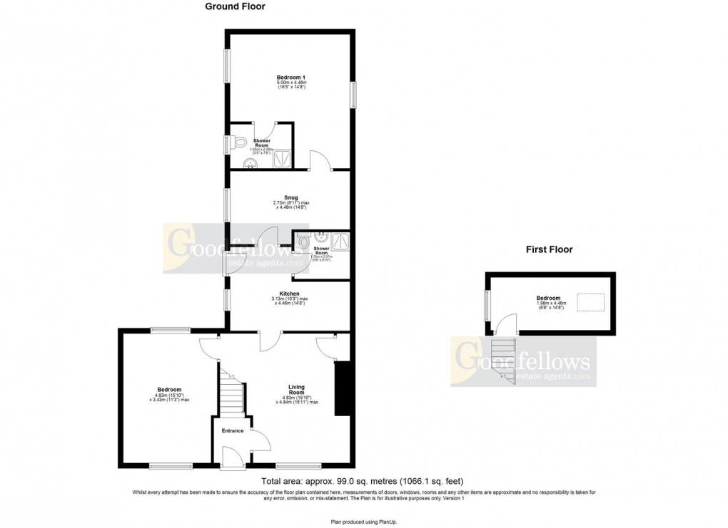 Floorplan for South Side, Whalton, Morpeth, Northumberland