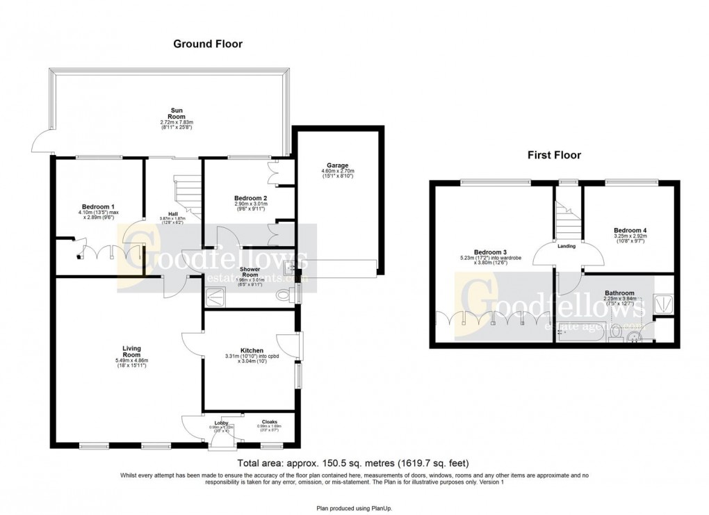 Floorplan for The Sycamores, Burnopfield, Newcastle Upon Tyne