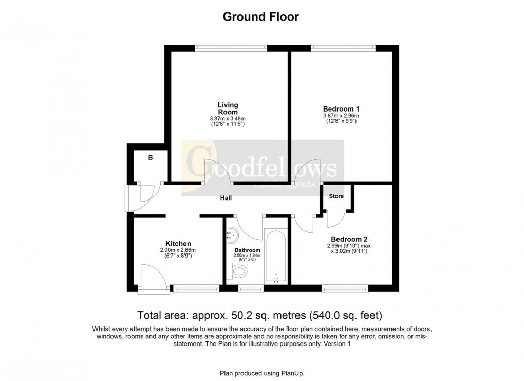 Floorplan for Tudor Walk, Kingston Park, Newcastle Upon Tyne
