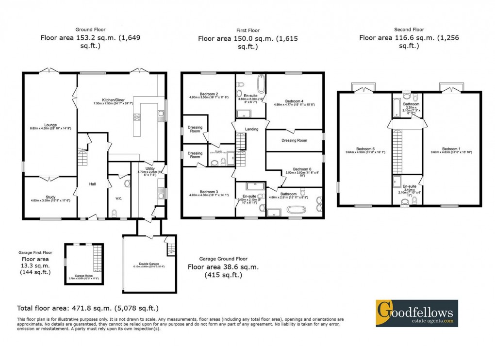 Floorplan for The Avenue, Medburn, Newcastle Upon Tyne