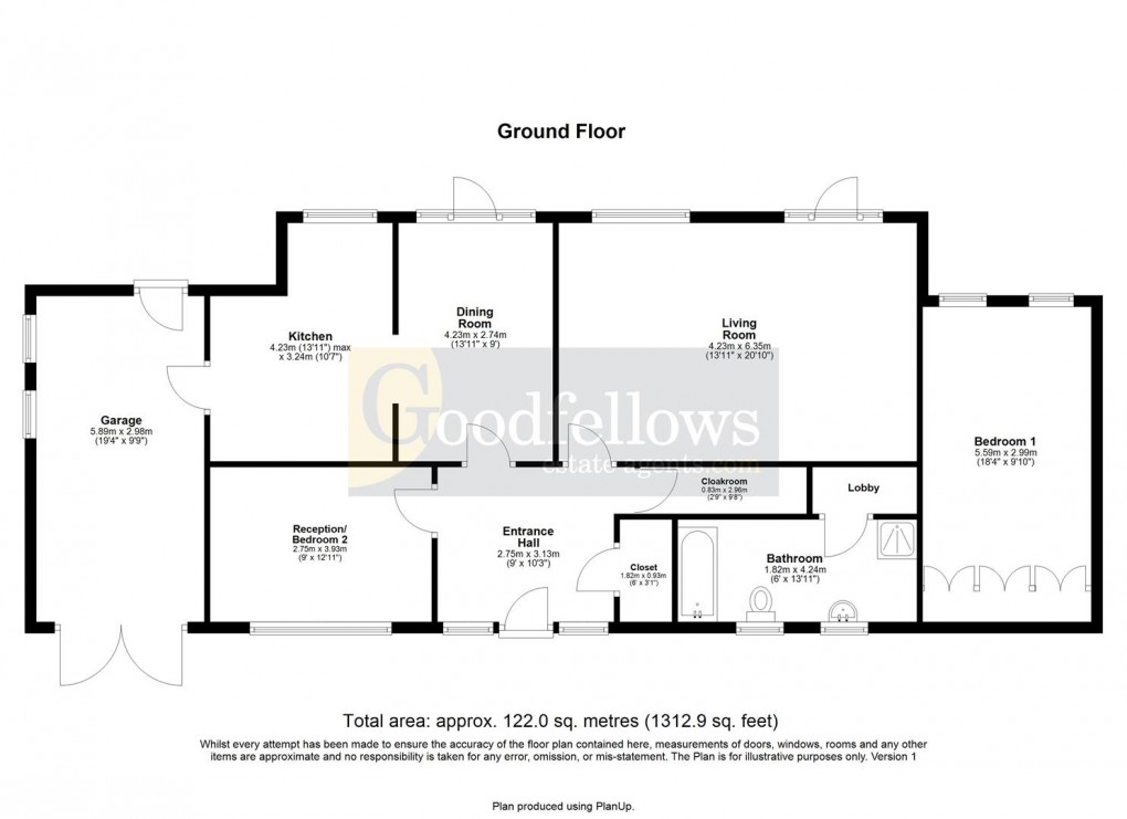 Floorplan for Smallburn, Ponteland
