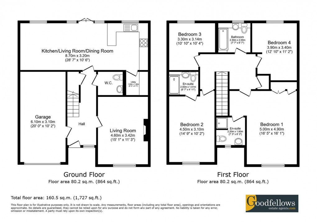Floorplan for Barnaby Way, Ponteland, Newcastle Upon Tyne