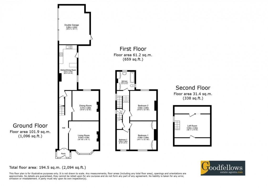 Floorplan for Rothbury Terrace, Heaton, Newcastle Upon Tyne