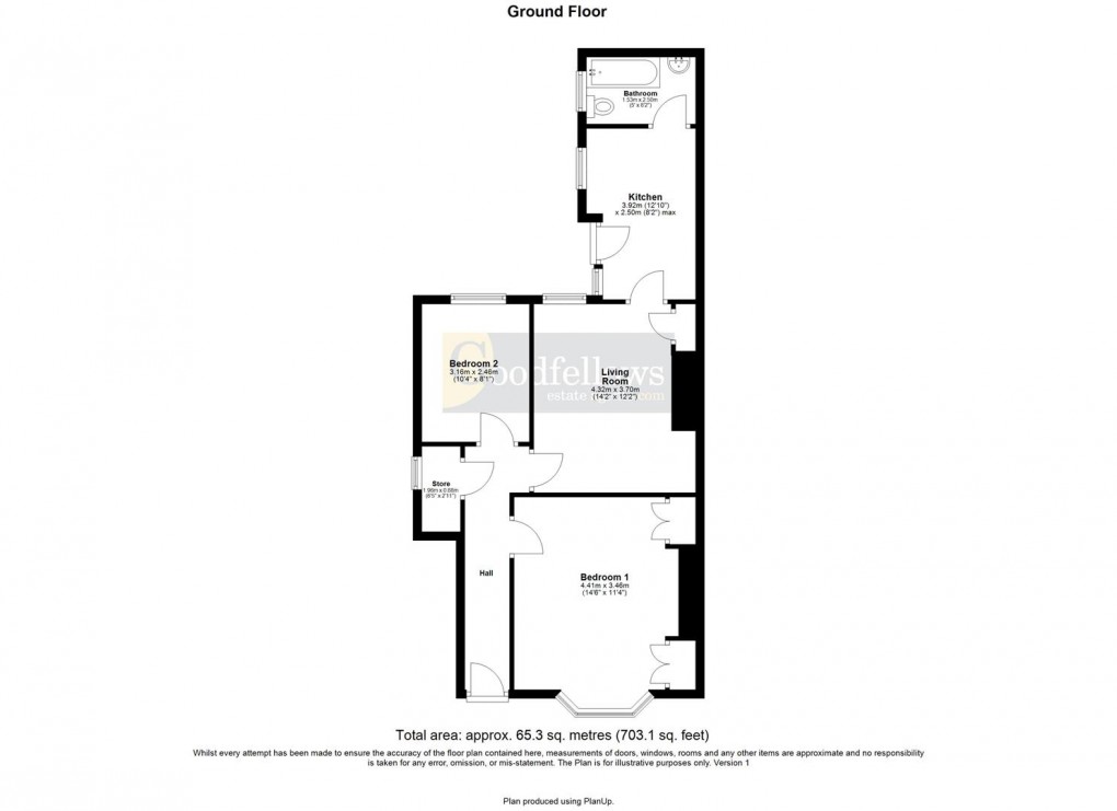 Floorplan for Faldonside, North Heaton, Newcastle Upon Tyne