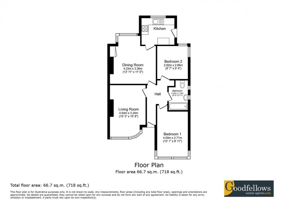 Floorplan for Redcar Road, North Heaton, Newcastle Upon Tyne