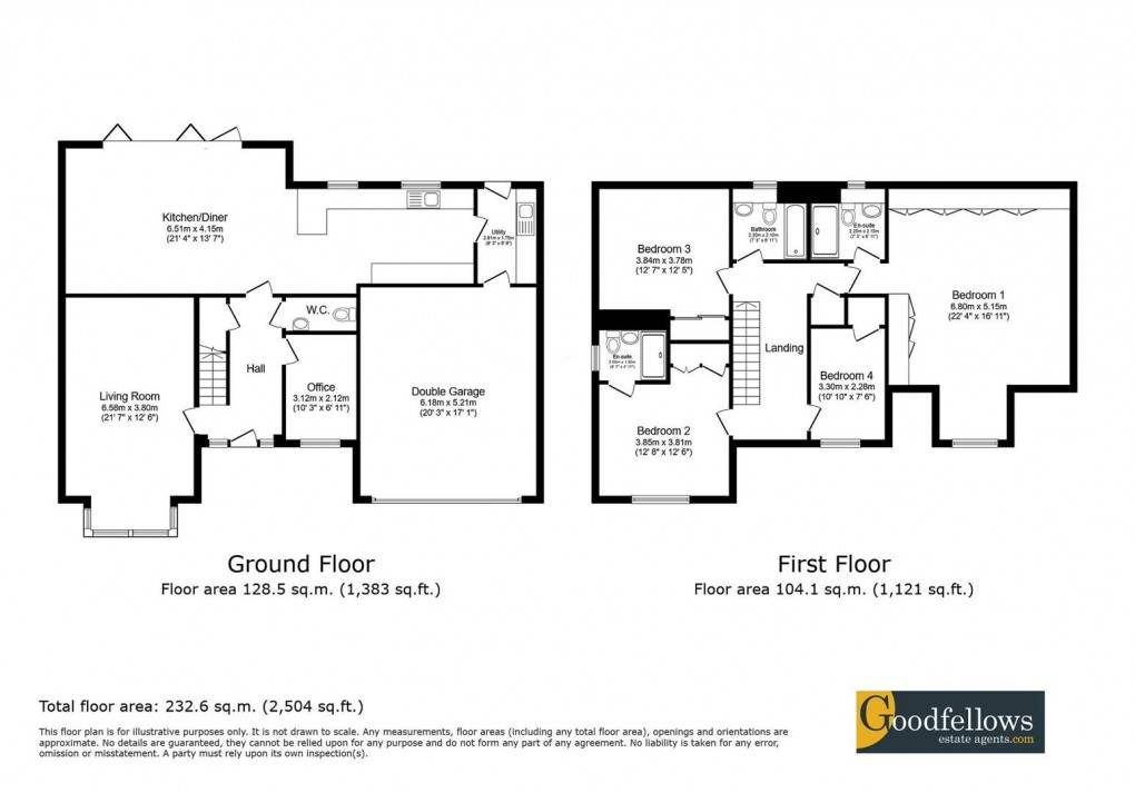 Floorplan for Dalton Close, Medburn Park, Ponteland