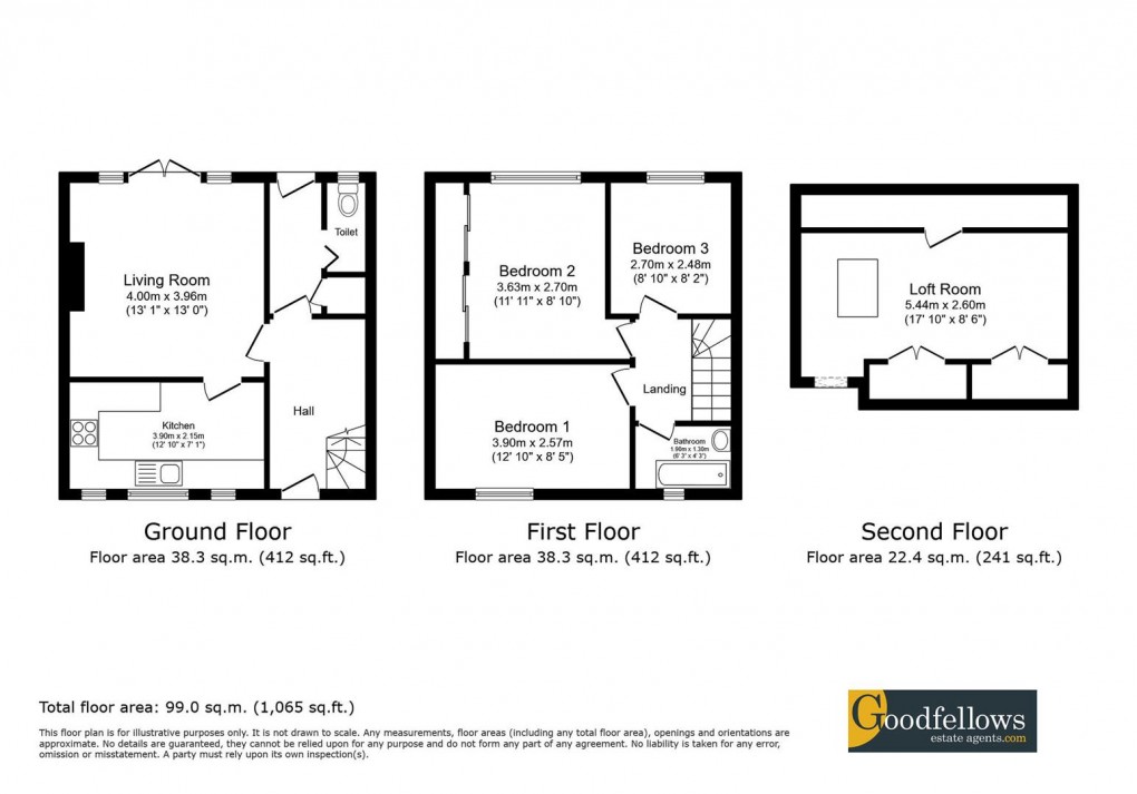 Floorplan for Grasmere Avenue, Walker, Newcastle Upon Tyne