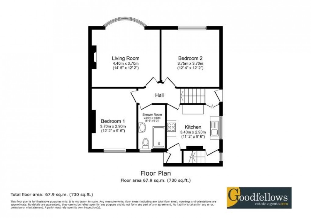 Floorplan for Benton Road, High Heaton, 