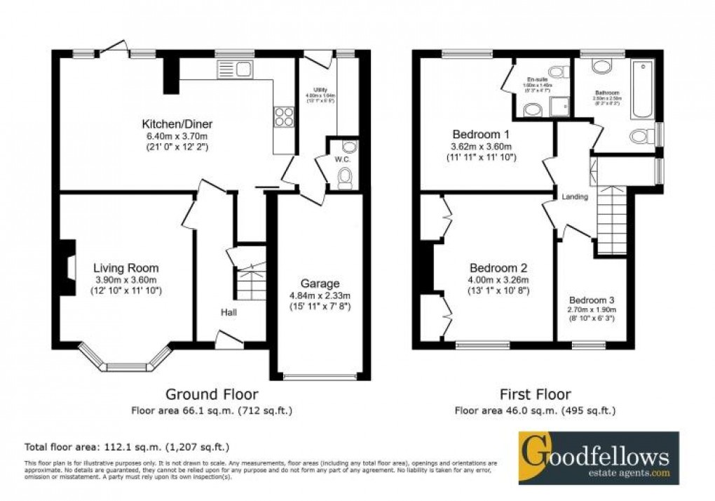 Floorplan for The Roman Way, West Denton, 