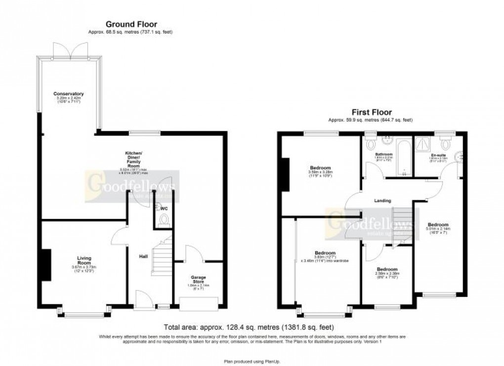 Floorplan for Martello Gardens, Cochrane Park, 