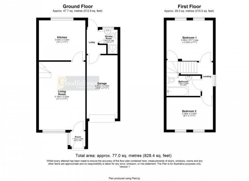 Floorplan for Fairney Close, Ponteland, 