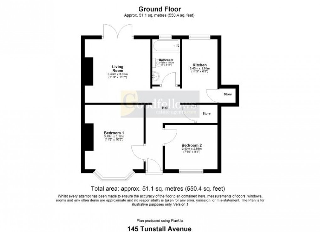 Floorplan for Tunstall Avenue, Walker, 