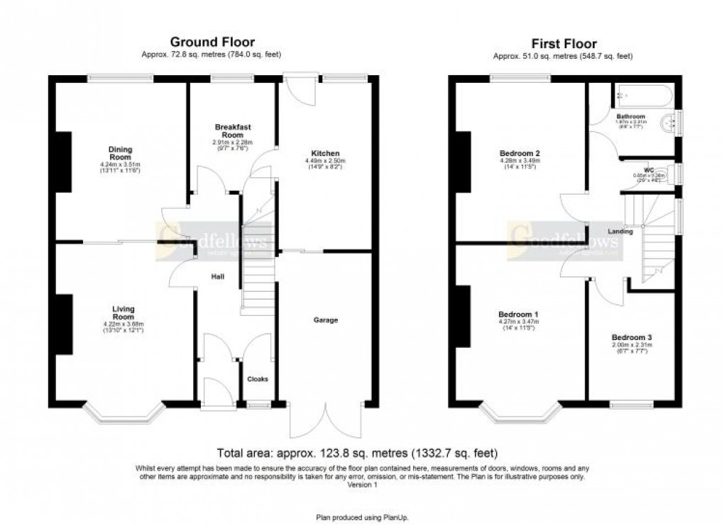 Floorplan for Teviotdale Gardens, High Heaton, 