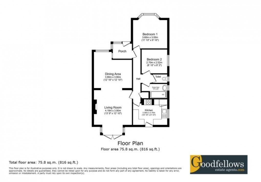 Floorplan for Huntcliffe Gardens, North Heaton, 