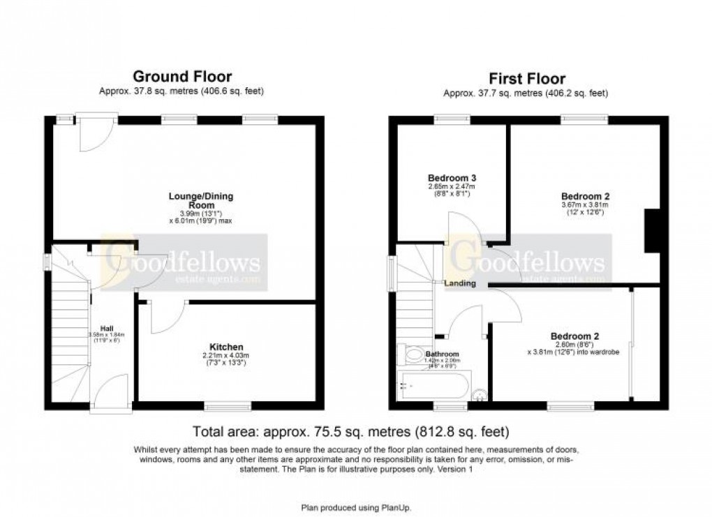 Floorplan for Holystone Crescent, High Heaton, 