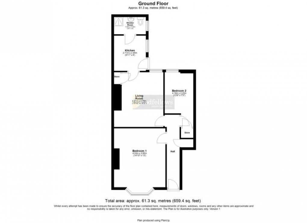 Floorplan for Warton Terrace, Heaton, 