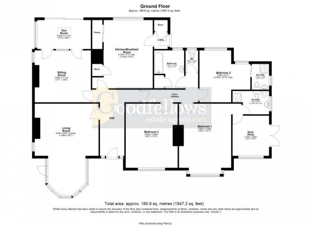 Floorplan for Eastern Way, Darras Hall, 