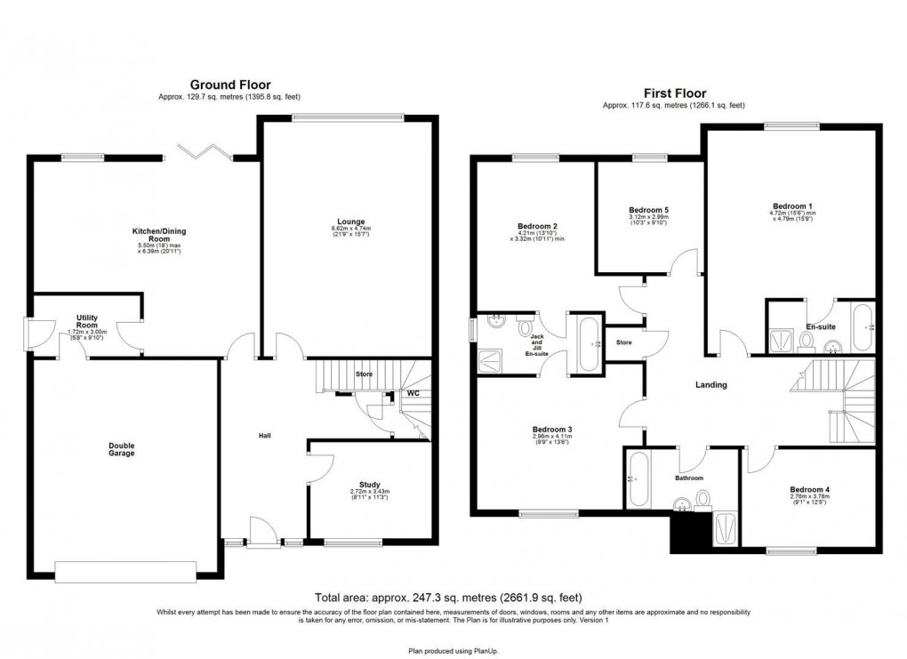 Floorplan for Eachwick Drive, Medburn, 