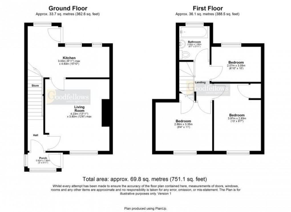 Floorplan for Warren Avenue, Walker, 