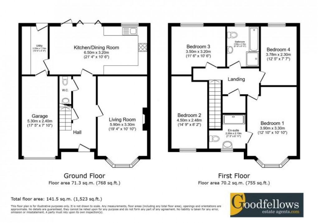 Floorplan for Housesteads Mews, Throckley, 