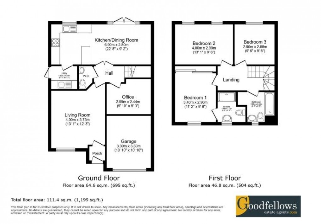 Floorplan for Broadfield Meadows, Callerton, 