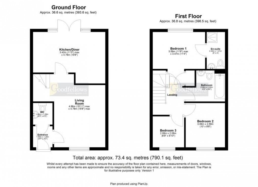 Floorplan for Broadfield Meadows, Callerton, 