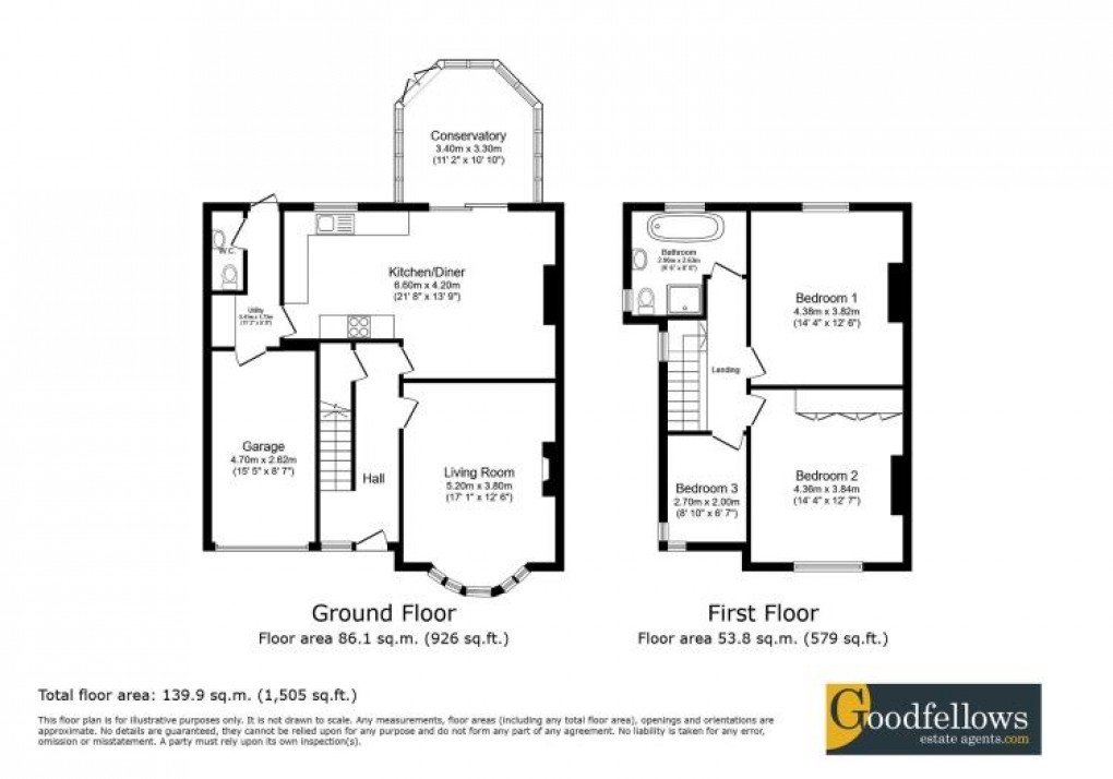Floorplan for Woolsington Gardens, Woolsington, 