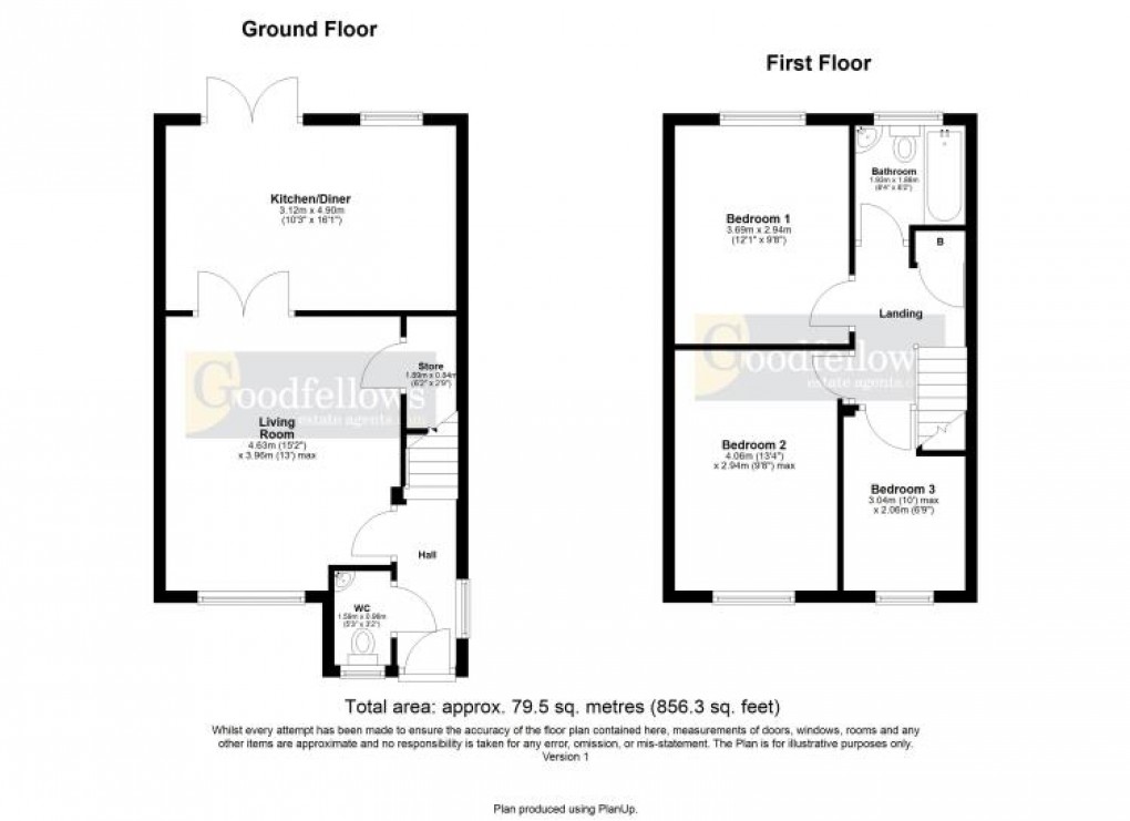 Floorplan for Herrick Street, Westerhope, 
