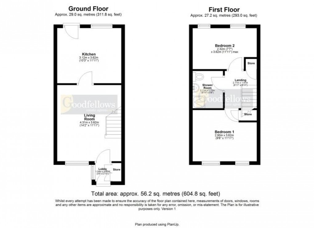 Floorplan for Milecastle Court, West Denton, 